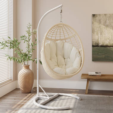 World menagerie ghazali swing chair with stand hot sale